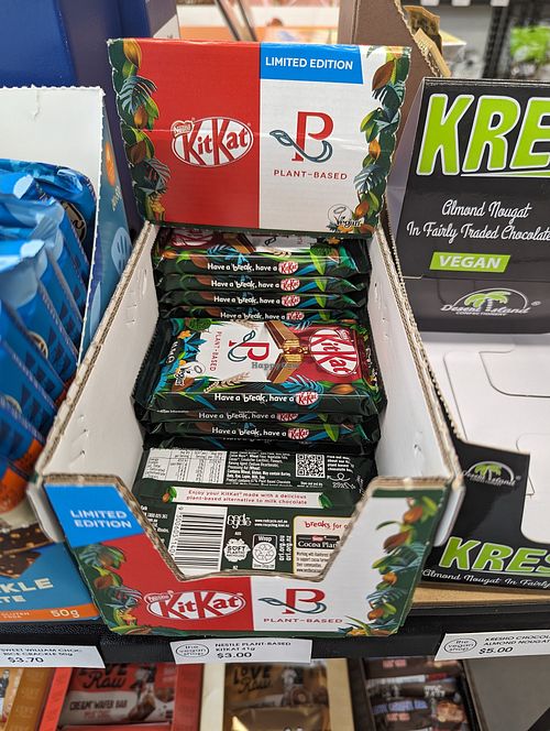 Yay! Vegan kitkats at The Vegan Shop in Auckland