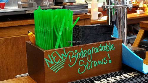 Biodegradable staws at The Lighthouse in South West London