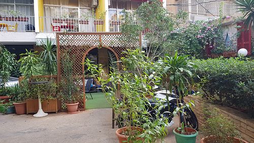 Outside at Luna's Kitchen in Beirut