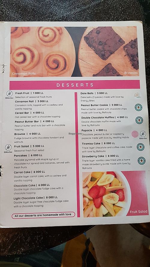 Menu 4 at Luna's Kitchen in Beirut