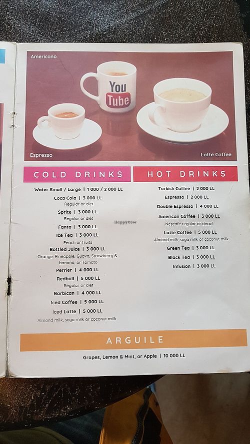 Menu 6 at Luna's Kitchen in Beirut