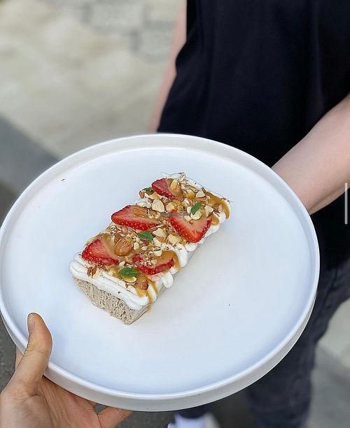 Vegan “Napoleon” cake. Photo by Seldereybar at Selderei in Krasnodar