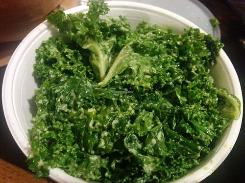 Garlic Kale. Tasty at Sunshine's Health Food Store and Vegetarian Deli in Houston