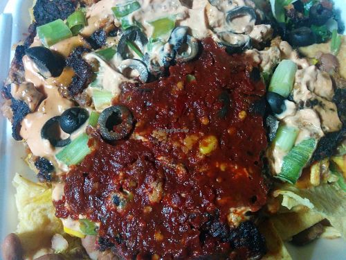 Black Bean Nachos at Sunshine's Health Food Store and Vegetarian Deli in Houston