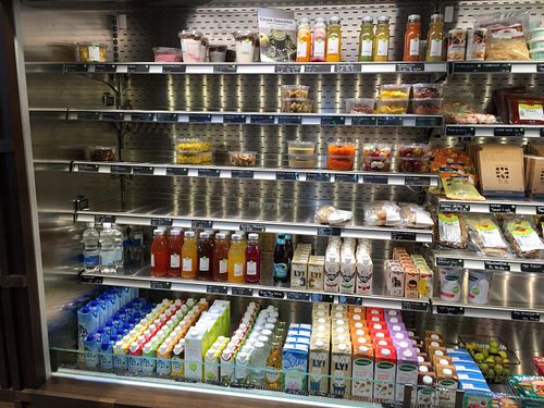 Some options from the fridge. at HILTL - Sihlstrasse in Zurich