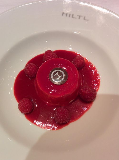 Vegan panna cotta at HILTL - Sihlstrasse in Zurich