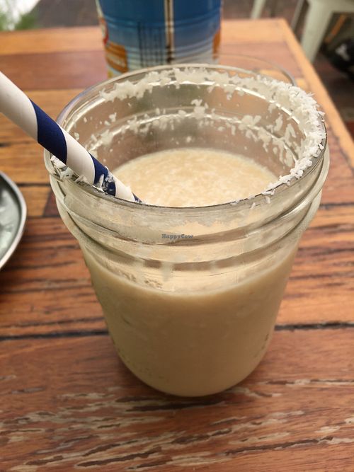 Remains of a Salted Caramel Smoothie: $10 (but DELICIOUS) at Tahina in Fitzroy