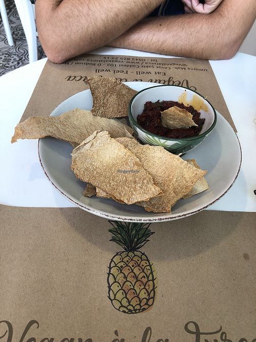 Amazing spicy dip with rosemary (free) at Vegan a la Turca in Bodrum