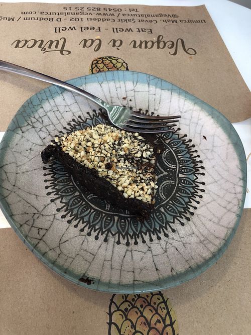 THE BEST CHOC TART at Vegan a la Turca in Bodrum