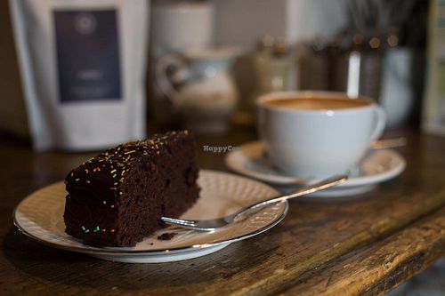 Self made chocolate cake at Cafe Liebling in Kiel