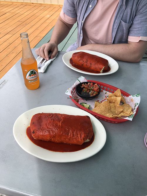 Manderin Jarritos, Wet Burritos, pico & chips! at La Cabana de Raya in Astoria