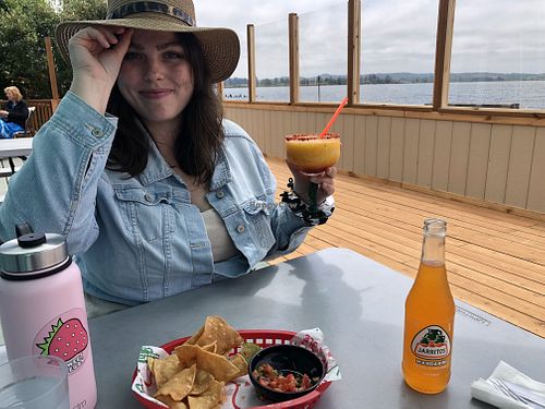Mangonada, pico & chips at La Cabana de Raya in Astoria