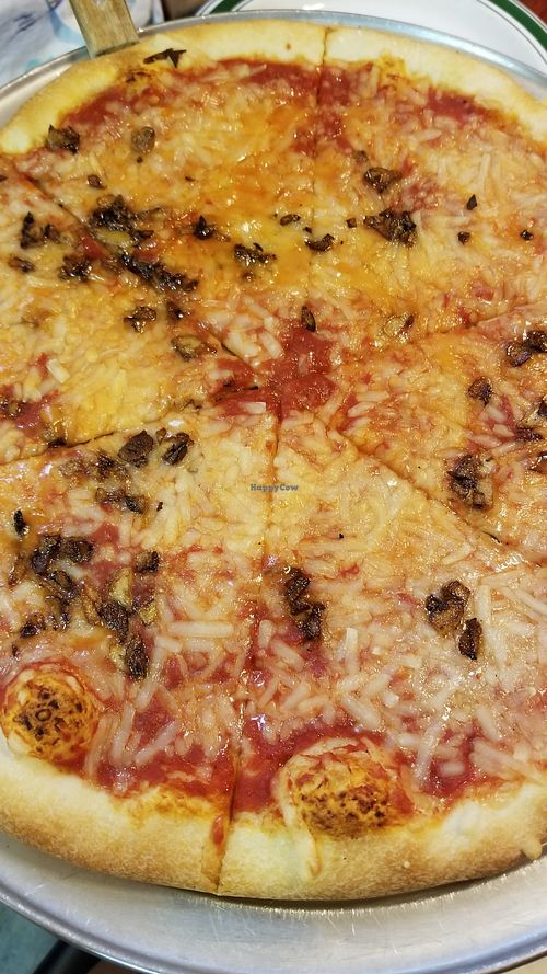 Vegan pizza with roasted garlic at Setti's in Lake Worth