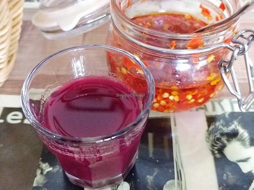 Welcome drink and chilli  at La Bussola in West Singapore