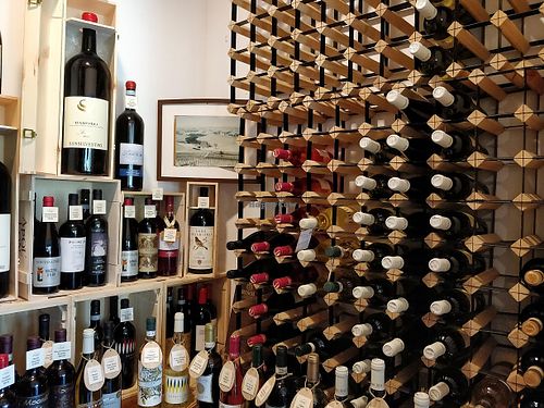 Airconditioned wine cellar at La Bussola in West Singapore