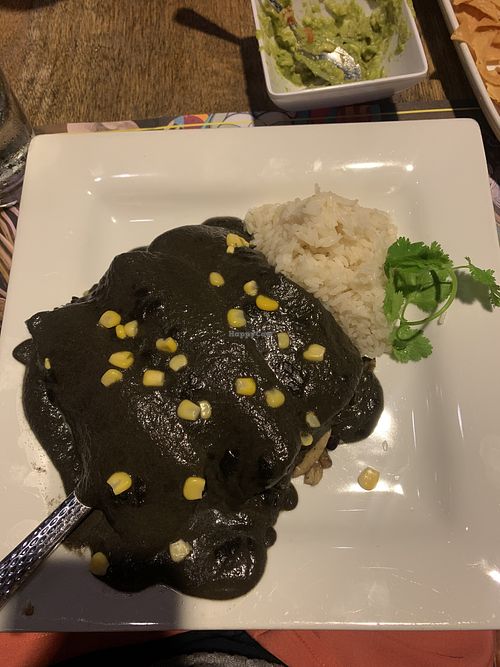 Huitlacoche enchiladas   at Mayahuel in Sacramento