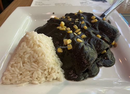 Huitlacoche enchiladas   at Mayahuel in Sacramento