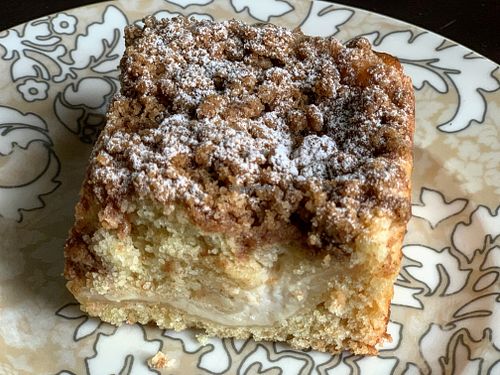 Cream cheese filled coffee cake 🤤 at Baked Vegan in Port Chester