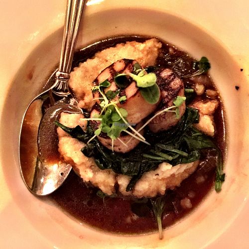 Trumpet Mushroom Scallop Appetizer at Blossom Restaurant on Columbus in New York City