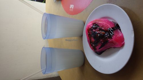 Steamed bun with glutinous rice and liquorice sauce and barley water at Southern Palace in East Singapore