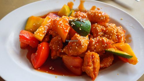 Sweet and sour seitan at Southern Palace in East Singapore