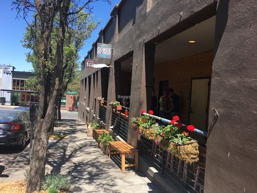 Outdoor seating. at Gorge Ice Cream in Hood River