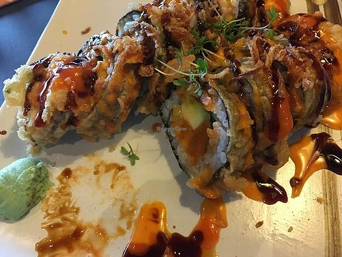 Eldfjallarúllan - crunchy spicy vegan roll at Tokyo suhi - my all time favorite sushi roll! at Tokyo Sushi in Reykjavik