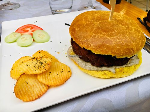 Vegan burger  at Lucullus in Hvar
