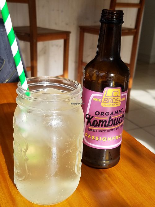 Passionfruit kombucha at Smashing Kitchen in East London