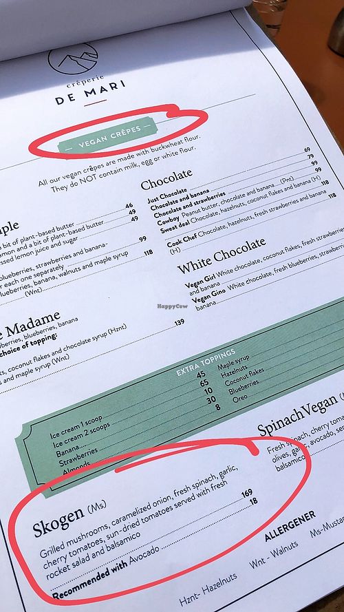 Vegan ! at Creperie de Mari in Oslo