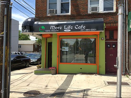 from the outside at More Life Cafe in Jersey City