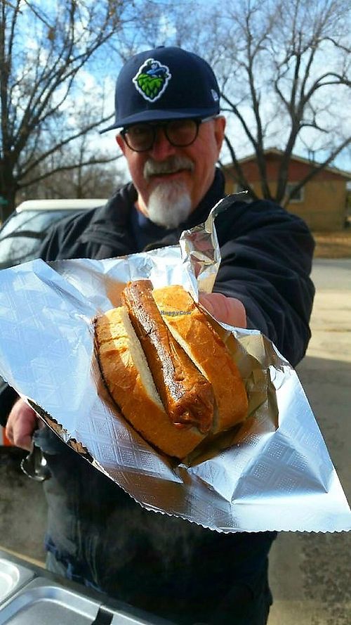 Wheat Street Dogs vegan hot dog at Wheat Street Dogs - Food Cart in Wichita