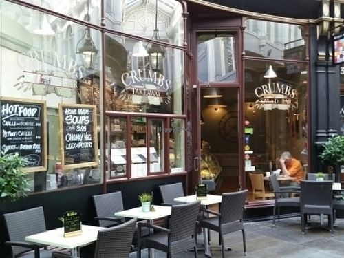 outside view at Crumbs Kitchen in Cardiff