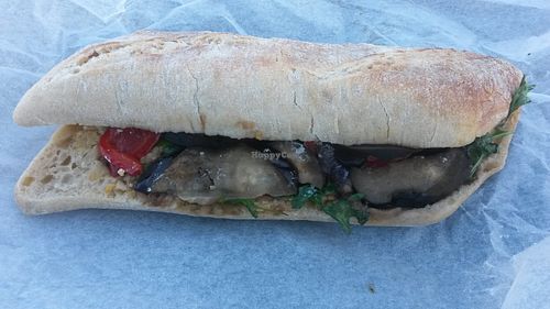 Hummus, roasted maple veg sandwich  at Hive Coffee Company in Jarrow