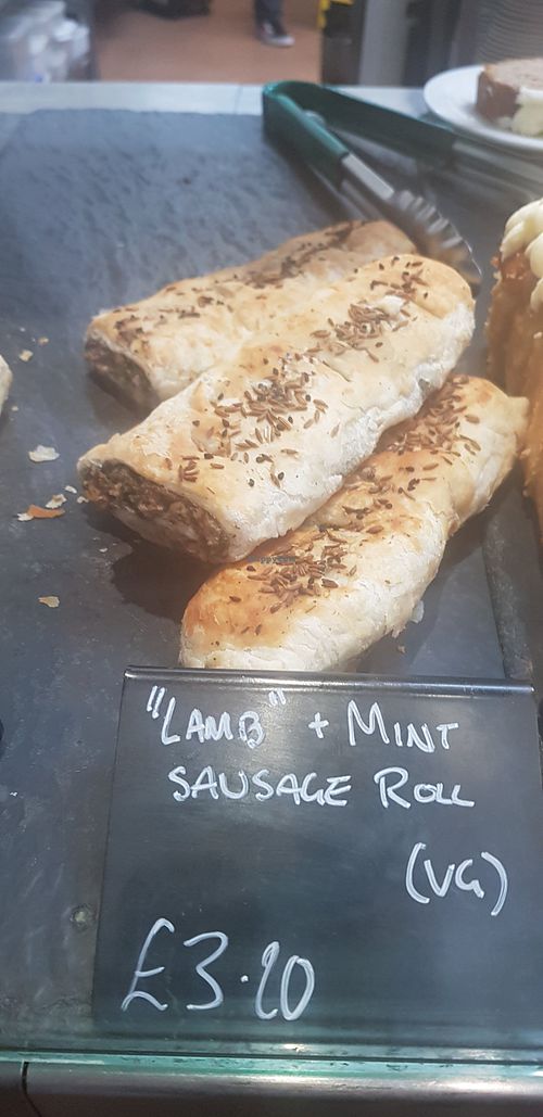 Lamb and Mint Sausage Roll at Hive Coffee Company in Jarrow