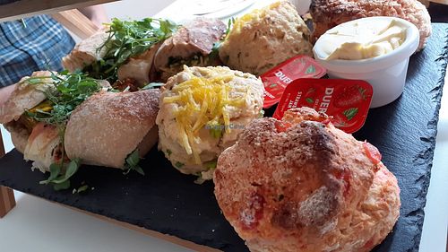 Mother's Day - vegan afternoon tea (savoury / treats) at Hive Coffee Company in Jarrow