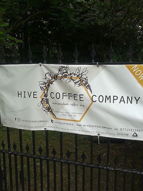 Front gate to Hive Coffee Company at Hive Coffee Company in Jarrow
