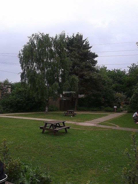 Outside seating at Hive Coffee Company in Jarrow