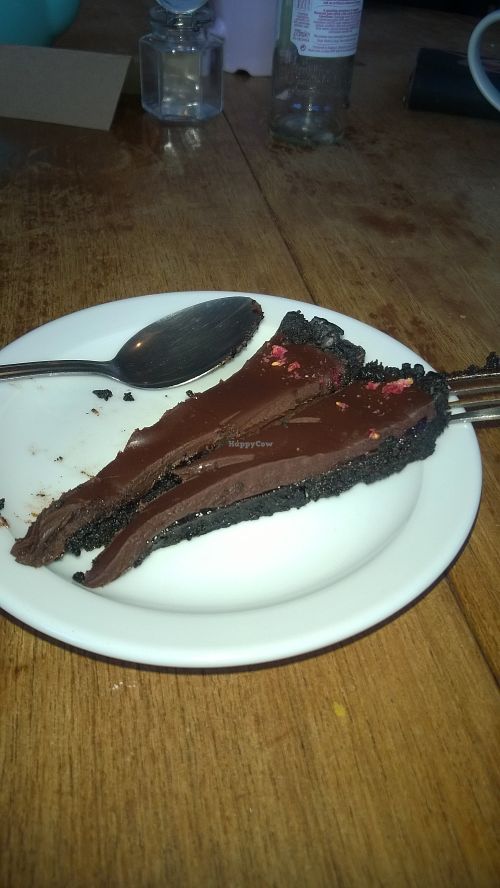 Dark chocolate raspberry torte at Hive Coffee Company in Jarrow