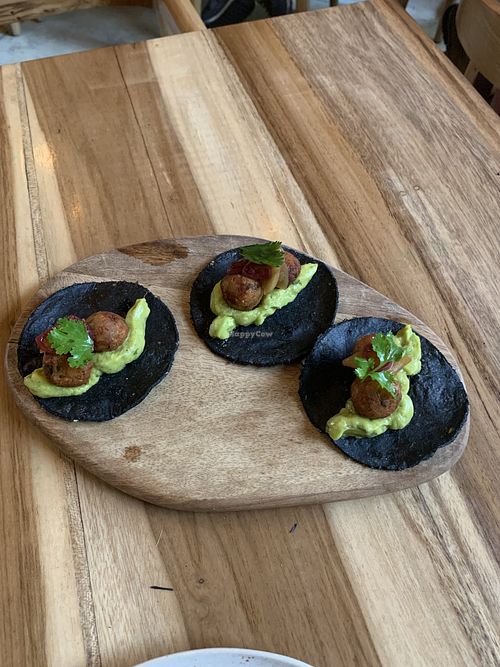 Falafel tacos  at KAIME in Medellin