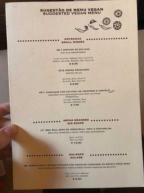 Part 1 of vegan menu at Boa-Bao in Lisbon