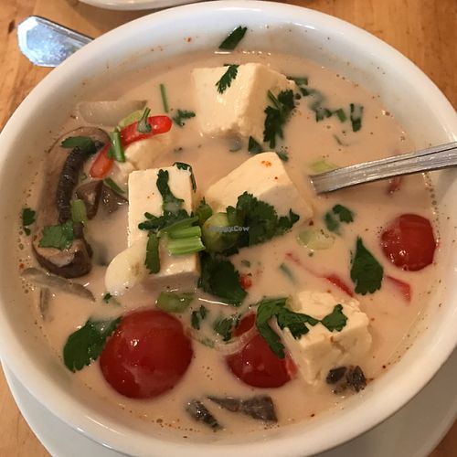 coconut soup at Green Elephant Vegetarian Bistro in Portland