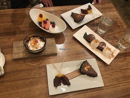 Dessert assortment at Green Elephant Vegetarian Bistro in Portland