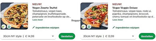 vegan options at New York Pizza in Aalsmeer