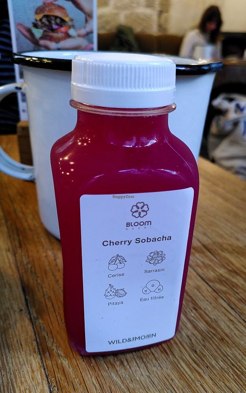 Cherry Sobacha drink in collaboration with Bloom Sushi at Wild & The Moon - Amelot in Paris