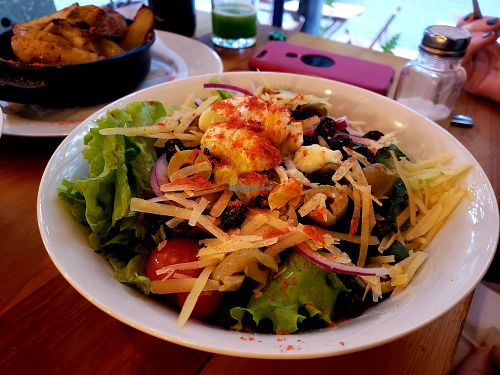 salad. not the quinoa salad. tasty at La Temeraria in Montevideo