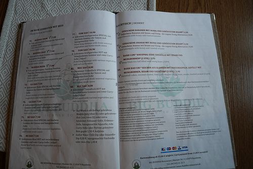 Menu at Big Buddah in Raunheim