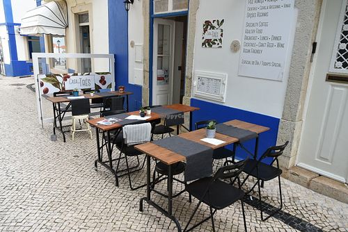 Outside tables at Casa das Tres in Ericeira