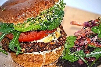 mole veggie burger at Edible Alchemy in Santa Fe