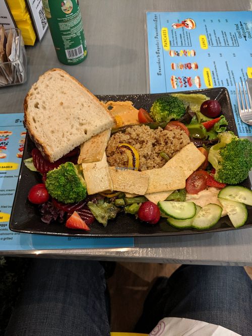 The Grains salad without avacado at Cheese and Cake in Barcelona